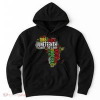 Juneteenth Africa Map Rd Art Black Pride Juneteenth Hoodie thumb 0