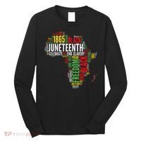 Juneteenth Africa Map Rd Art Black Pride Juneteenth Long Sleeve Shirt thumb 0