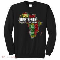 Juneteenth Africa Map Rd Art Black Pride Juneteenth Sweatshirt thumb 0