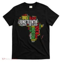 Juneteenth Africa Map Rd Art Black Pride Juneteenth T-Shirt thumb 0