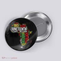 Juneteenth Africa Map Rd Art Black Pride Juneteenth Button thumb 0
