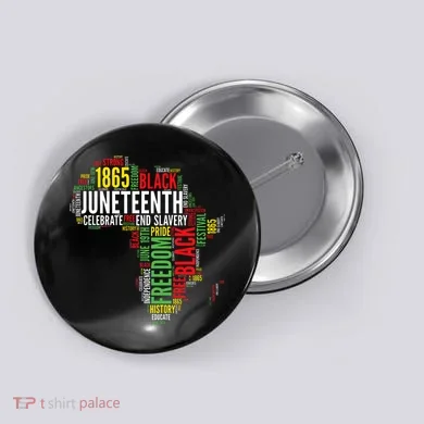 Juneteenth Africa Map Rd Art Black Pride Juneteenth Button
