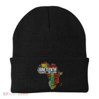 Juneteenth Africa Map Rd Art Black Pride Juneteenth Beanie thumb 0