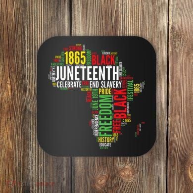 Juneteenth Africa Map Rd Art Black Pride Juneteenth Coaster