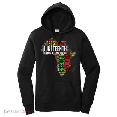 Juneteenth Africa Map Rd Art Black Pride Juneteenth Women's Hoodie