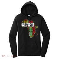 Juneteenth Africa Map Rd Art Black Pride Juneteenth Women's Hoodie thumb 0