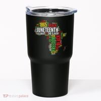 Juneteenth Africa Map Rd Art Black Pride Juneteenth Tumbler thumb 0