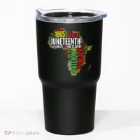 Juneteenth Africa Map Rd Art Black Pride Juneteenth Tumbler thumb 0