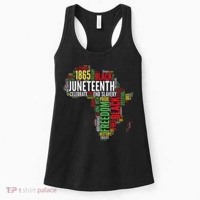 Juneteenth Africa Map Rd Art Black Pride Juneteenth Women's Tank Top