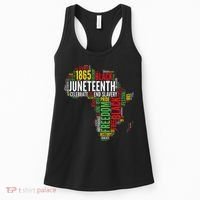 Juneteenth Africa Map Rd Art Black Pride Juneteenth Women's Tank Top thumb 0
