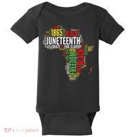 Juneteenth Africa Map Rd Art Black Pride Juneteenth Baby Bodysuit thumb 0
