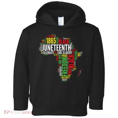 Juneteenth Africa Map Rd Art Black Pride Juneteenth Toddler Hoodie