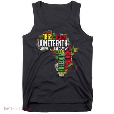 Juneteenth Africa Map Rd Art Black Pride Juneteenth Tank Top