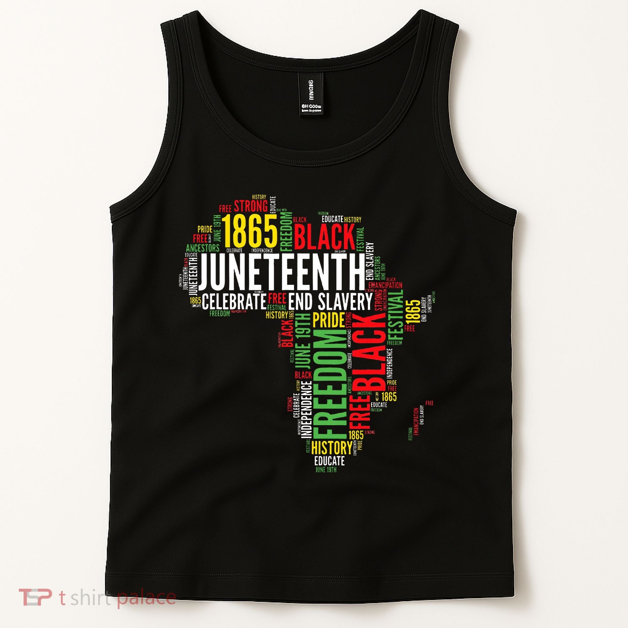 Juneteenth Africa Map Rd Art Black Pride Juneteenth Tank Top