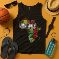 Juneteenth Africa Map Rd Art Black Pride Juneteenth Tank Top thumb 4