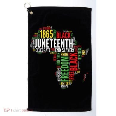 Juneteenth Africa Map Rd Art Black Pride Juneteenth Golf Towel