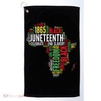 Juneteenth Africa Map Rd Art Black Pride Juneteenth Golf Towel thumb 0
