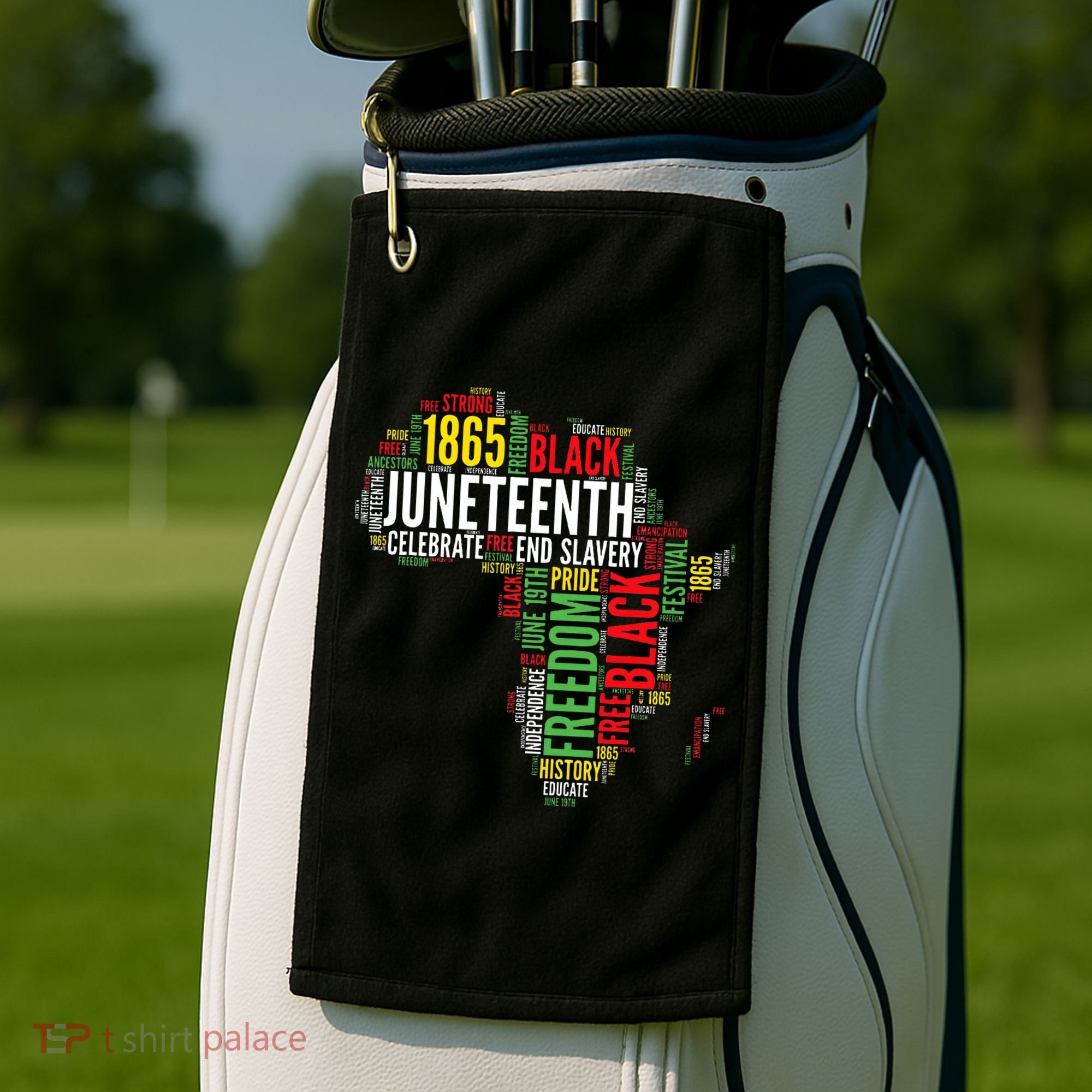 Juneteenth Africa Map Rd Art Black Pride Juneteenth Golf Towel