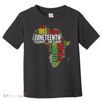 Juneteenth Africa Map Rd Art Black Pride Juneteenth Toddler T-Shirt thumb 0