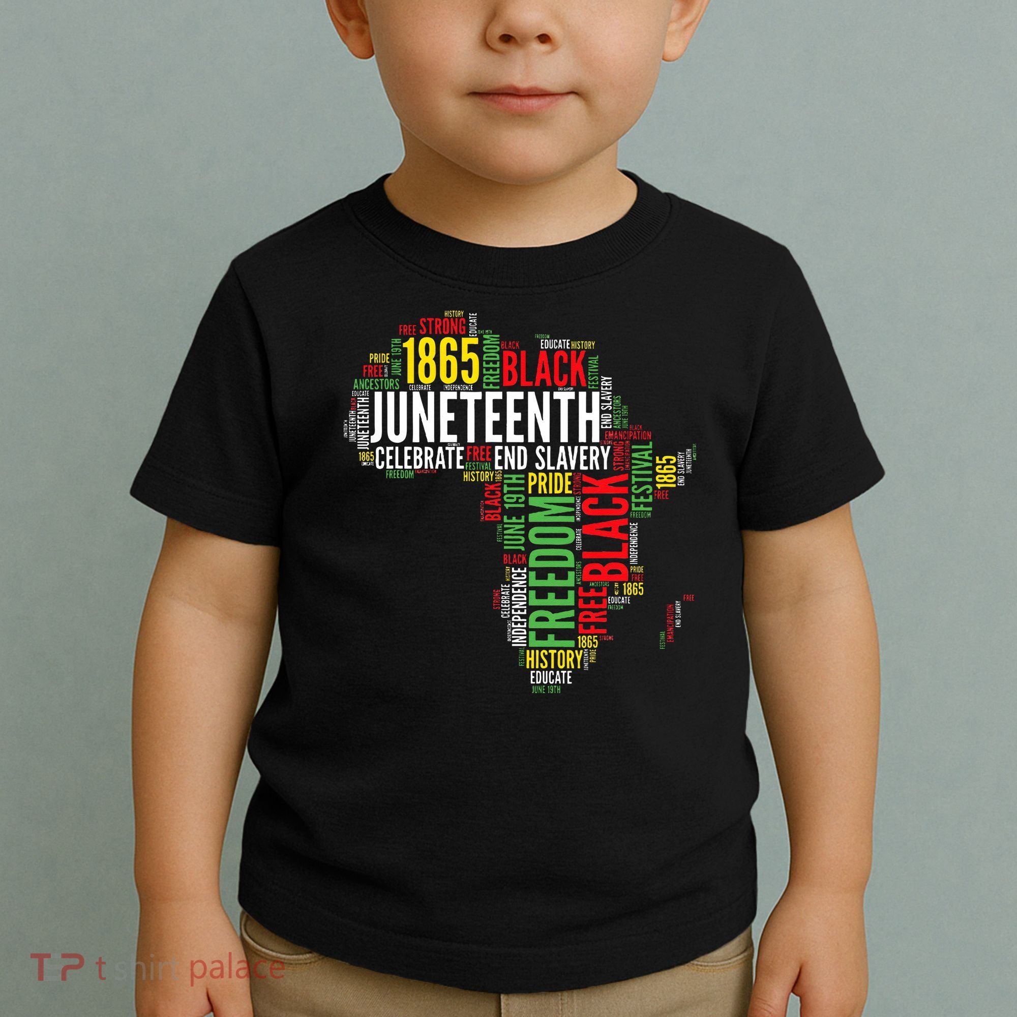 Juneteenth Africa Map Rd Art Black Pride Juneteenth Toddler T-Shirt