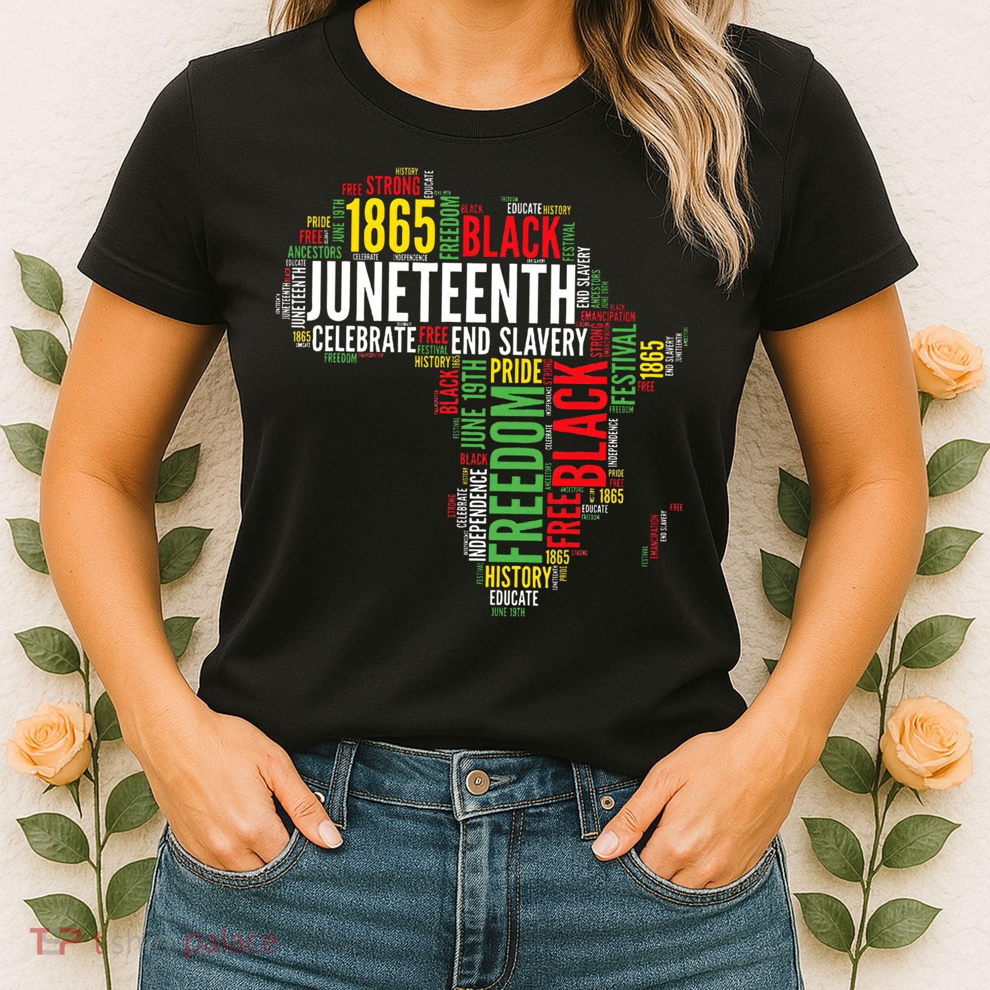 Juneteenth Africa Map Rd Art Black Pride Juneteenth Women's T-Shirt