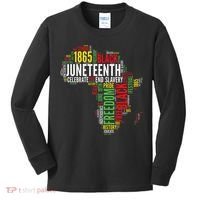 Juneteenth Africa Map Rd Art Black Pride Juneteenth Kids Long Sleeve Shirt thumb 0