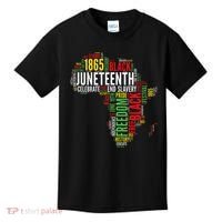 Juneteenth Africa Map Rd Art Black Pride Juneteenth Kids T-Shirt thumb 0