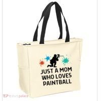 Just A Mom Who Loves Paintball Outfit Meaningful Gift Tote Bag thumb 2