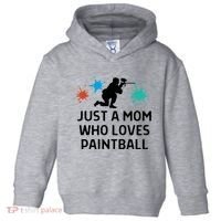 Just A Mom Who Loves Paintball Outfit Meaningful Gift Toddler Hoodie thumb 0