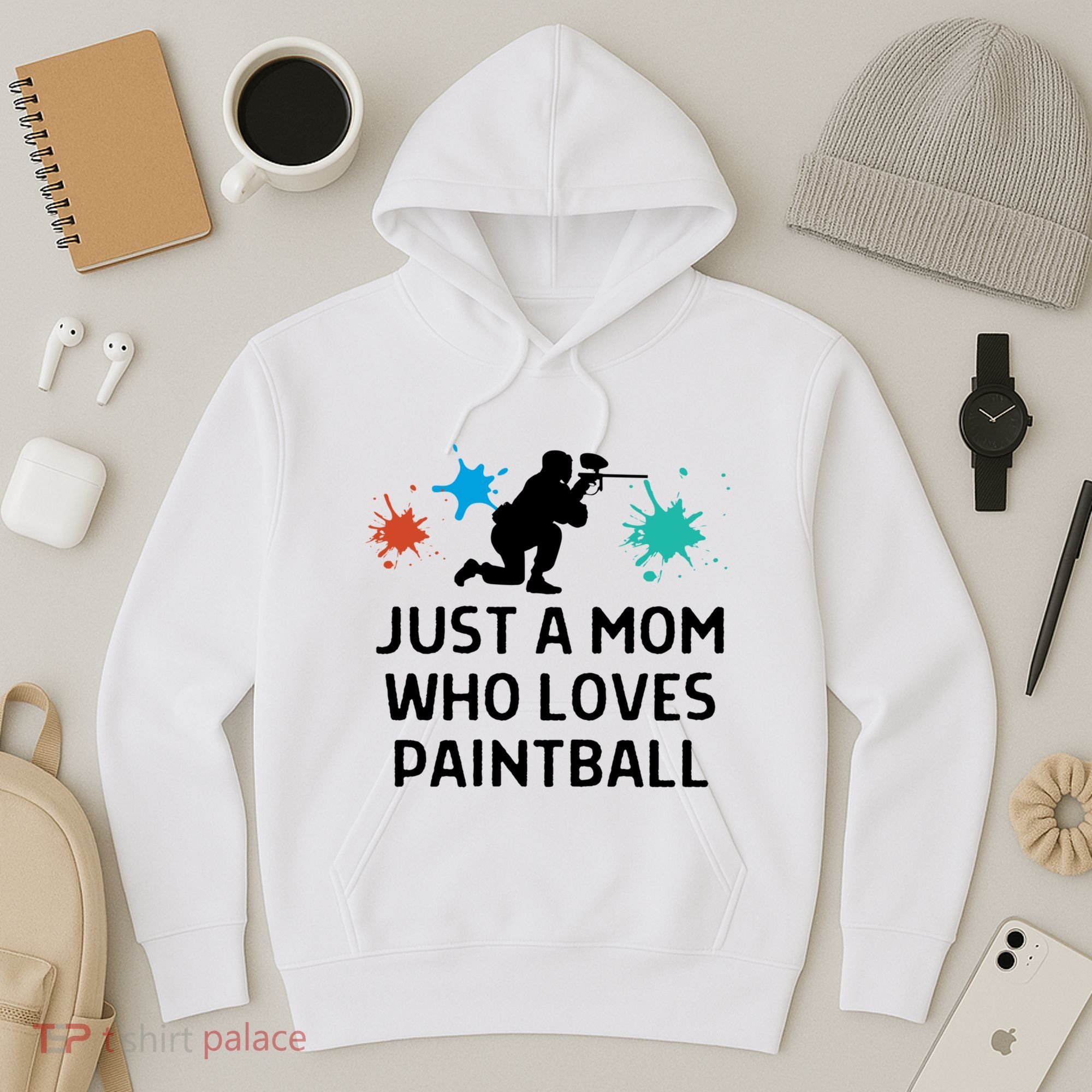 Just A Mom Who Loves Paintball Outfit Meaningful Gift Hoodie