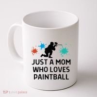 Just A Mom Who Loves Paintball Outfit Meaningful Gift Coffee Mug thumb 0