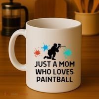 Just A Mom Who Loves Paintball Outfit Meaningful Gift Coffee Mug thumb 4