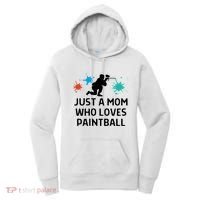 Just A Mom Who Loves Paintball Outfit Meaningful Gift Women's Hoodie thumb 0