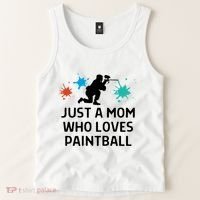 Just A Mom Who Loves Paintball Outfit Meaningful Gift Tank Top thumb 2