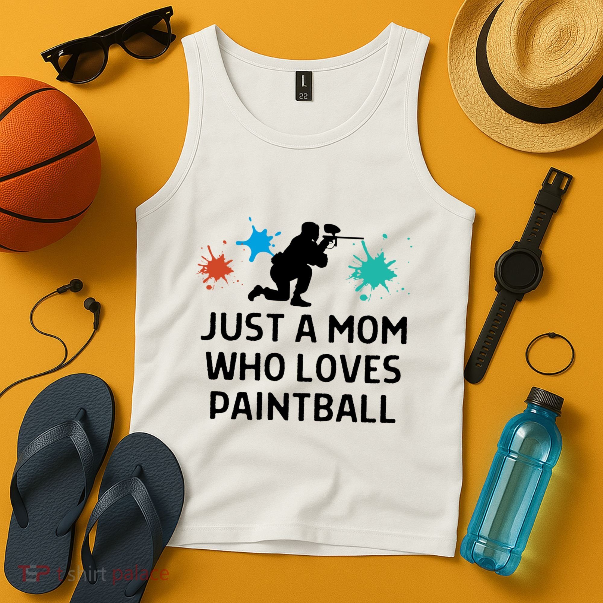 Just A Mom Who Loves Paintball Outfit Meaningful Gift Tank Top