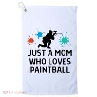 Just A Mom Who Loves Paintball Outfit Meaningful Gift Golf Towel thumb 0
