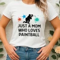 Just A Mom Who Loves Paintball Outfit Meaningful Gift Women's T-Shirt thumb 2