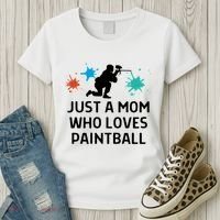 Just A Mom Who Loves Paintball Outfit Meaningful Gift Women's T-Shirt thumb 3
