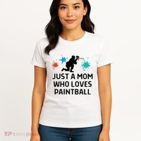 Just A Mom Who Loves Paintball Outfit Meaningful Gift Women's T-Shirt thumb 4