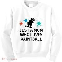 Just A Mom Who Loves Paintball Outfit Meaningful Gift Kids Sweatshirt thumb 0