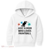 Just A Mom Who Loves Paintball Outfit Meaningful Gift Kids Hoodie thumb 0
