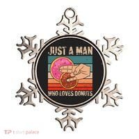 Just A Man Who Loves Donuts 2 In The Pinky 1 In The Stinky Ornament thumb 0