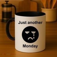Just Another Monday Sad Face Coffee Mug thumb 4