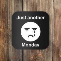 Just Another Monday Sad Face Coaster thumb 0