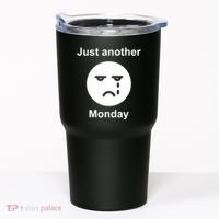 Just Another Monday Sad Face Tumbler thumb 0