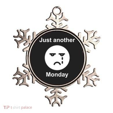 Just Another Monday Sad Face Ornament