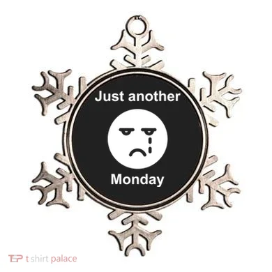 Just Another Monday Sad Face Ornament