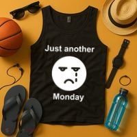 Just Another Monday Sad Face Tank Top thumb 4