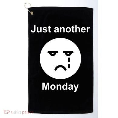 Just Another Monday Sad Face Golf Towel
