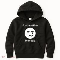 Just Another Monday Sad Face Kids Hoodie thumb 0